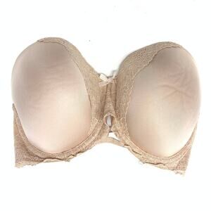 Victoria’s Secret Bra Size 32DDD Dream Angel Multi-way Strapless Neutral Nude